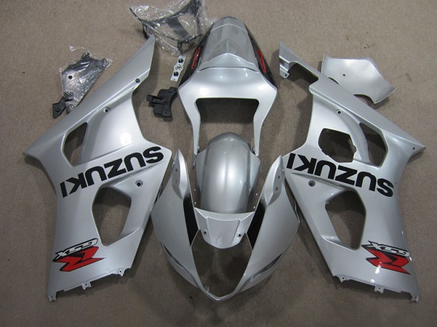 Silber Suzuki GSXR 1000 K3 03-04 Motorrad Verkleidung Silber Suzuki GSXR 1000 K3 03-04 Motorrad Verkleidung