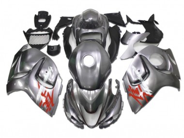 Silber Suzuki GSXR 1300 Hayabusa 08-20 Motorrad Verkleidungen