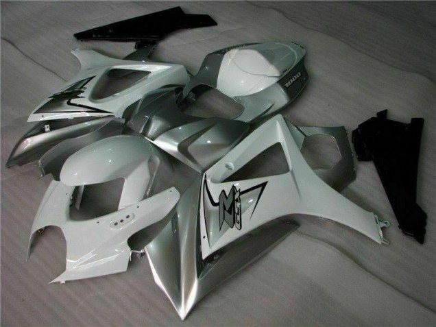 Silber Weiß Suzuki GSXR 1000 K7 07-08 Motorrad Verkleidungen Silber Weiß Suzuki GSXR 1000 K7 07-08 Motorrad Verkleidungen