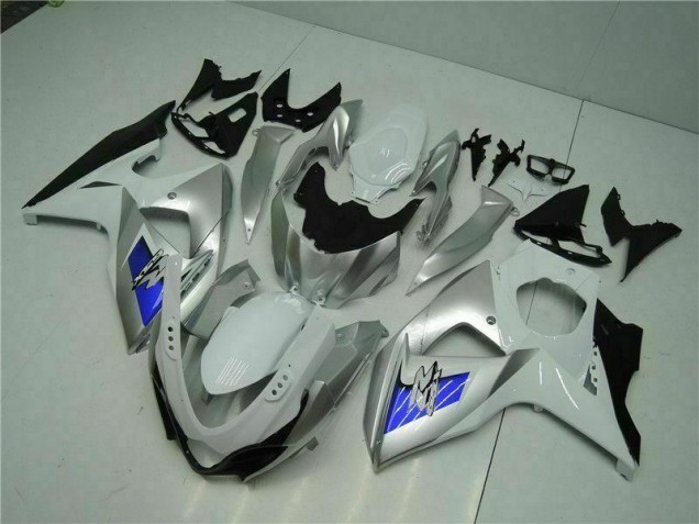 Silber Weiß Suzuki GSXR 1000 K9 09-16 Motorrad Verkleidungen Silber Weiß Suzuki GSXR 1000 K9 09-16 Motorrad Verkleidungen