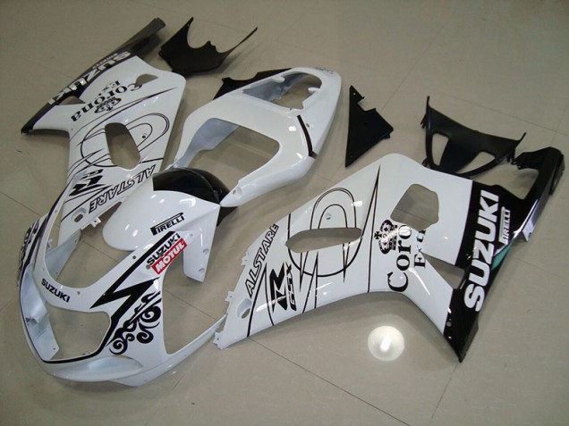 Weiß Alstare Motul Suzuki GSXR 750 K1 K2 K3 01-03 Motorrad Verkleidungen Weiß Alstare Motul Suzuki GSXR 750 K1 K2 K3 01-03 Motorrad Verkleidungen