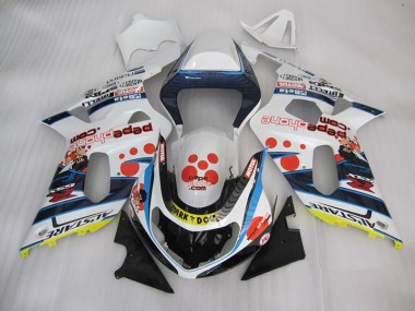Weiß Blau Dunkel Hund Suzuki GSXR 600 K1 K2 K3 01-03 Motorrad Verkleidungen