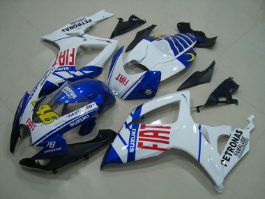 Weiß Blau Fiat 46 Suzuki GSXR 750 K6 06-07 Motorrad Verkleidungen