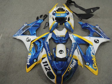 Weiß Blau GoldBet 112 BMW S1000RR 09-14 Motorrad Verkleidungen