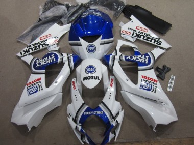 Weiß Blau Lucky Strike Rot Motul Suzuki GSXR 1000 K7 07-08 Motorrad Verkleidungen