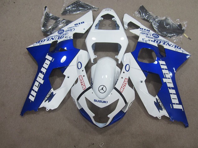 Weiß Blau Motul Suzuki GSXR 600 K4 04-05 Motorrad Verkleidungen