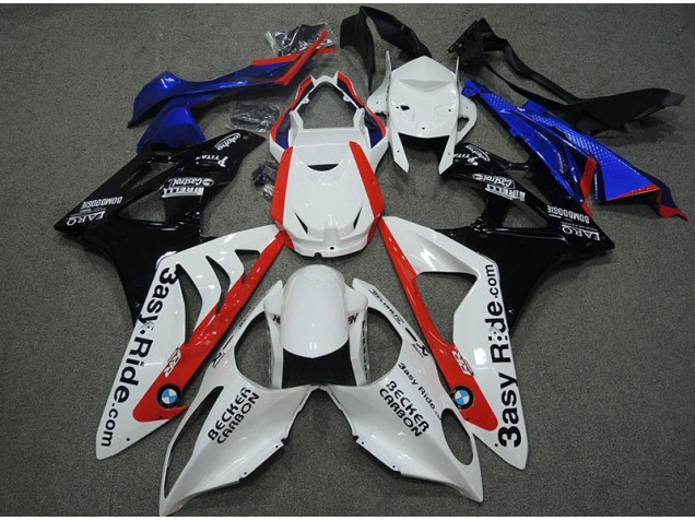 Weiß Blau Rot BMW S1000RR 09-14 Motorrad Verkleidungen Weiß Blau Rot BMW S1000RR 09-14 Motorrad Verkleidungen