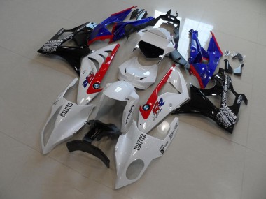 Weiß Blau Rot Becker Carbon BMW S1000RR 09-14 Motorrad Verkleidungen