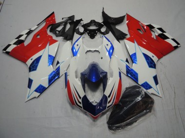 Weiß Blau Rot Ducati 1199 11-14 Motorrad Verkleidungen