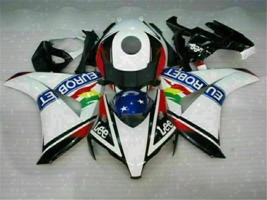 Weiß Blau Rot Eurobet Lee Honda CBR 1000 RR 08-11 Motorrad Verkleidungen