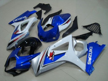 Weiß Blau Suzuki GSXR 1000 K7 07-08 Motorrad Verkleidungen