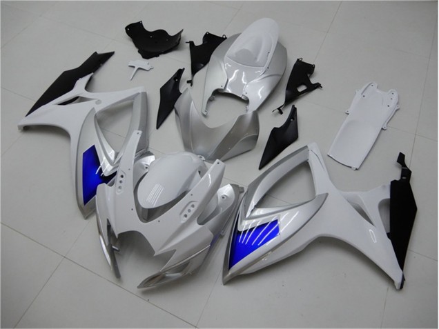 Weiß Blau Suzuki GSXR 600 / 750 K6 06-07 Motorrad Verkleidung Weiß Blau Suzuki GSXR 600 / 750 K6 06-07 Motorrad Verkleidung