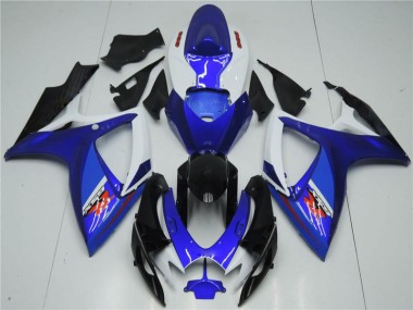 Weiß Blau Suzuki GSXR 600 / 750 K6 06-07 Motorrad Verkleidungen