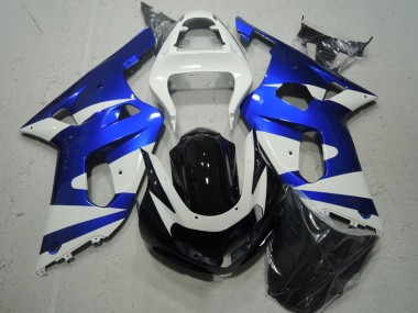 Weiß Blau Suzuki GSXR 600 K1 K2 K3 01-03 Motorrad Verkleidungen