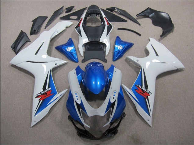 Weiß Blau Suzuki GSXR 600 K11 11-24 Motorrad Verkleidungen Weiß Blau Suzuki GSXR 600 K11 11-24 Motorrad Verkleidungen