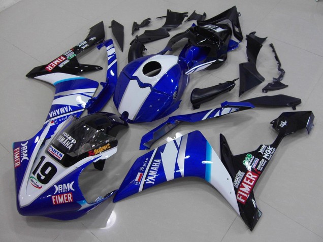 Weiß Blau Yamaha R1 07-08 Motorrad Verkleidungen Weiß Blau Yamaha R1 07-08 Motorrad Verkleidungen