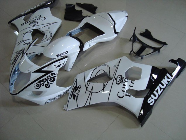 Weiß Corona Suzuki GSXR 1000 K3 03-04 Motorrad Verkleidungen Weiß Corona Suzuki GSXR 1000 K3 03-04 Motorrad Verkleidungen
