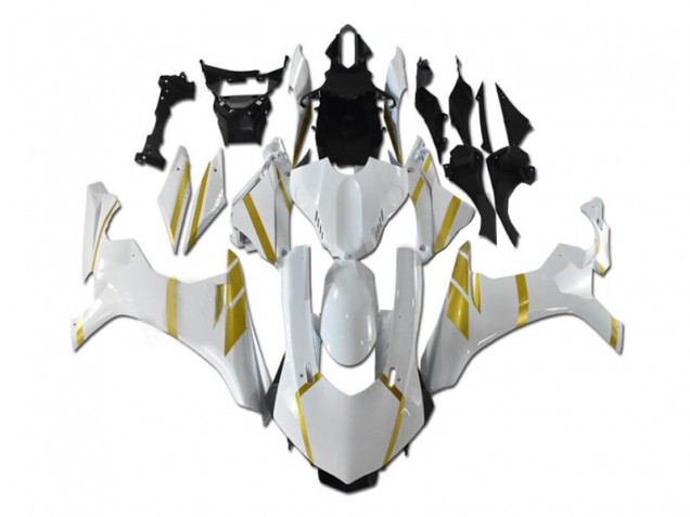 Weiß Gold Yamaha R1 15-19 Motorrad Verkleidungen