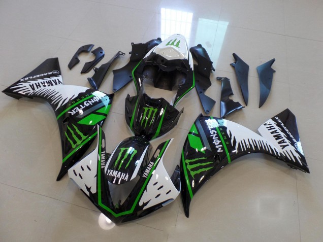Weiß Grün Big Monster Yamaha R1 12-14 Motorrad Verkleidungen Weiß Grün Big Monster Yamaha R1 12-14 Motorrad Verkleidungen