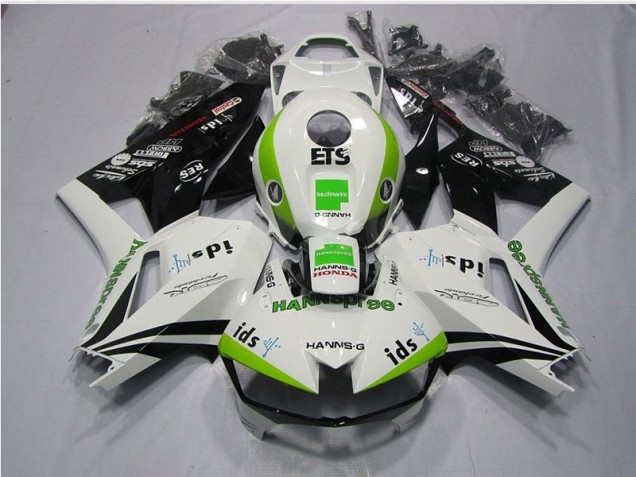 Weiß Grün Hannspree ETS Honda CBR 600 RR 13-21 Motorrad Verkleidungen