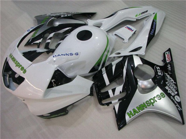 Weiß Grün Hannspree Honda CBR 600 F3 95-98 Motorrad Verkleidungen