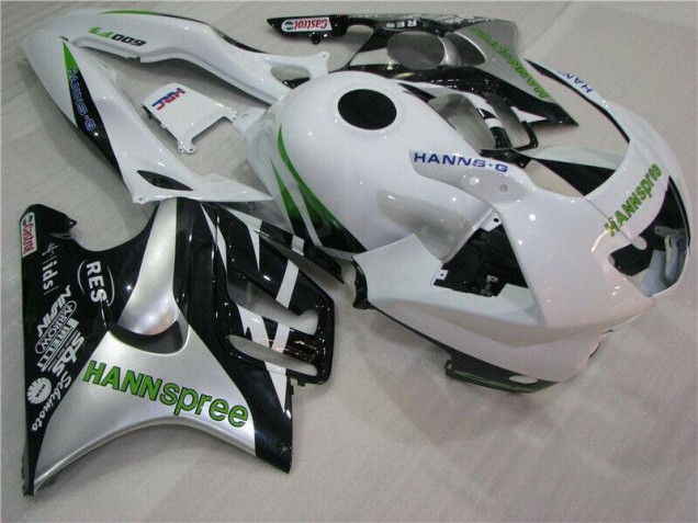 Weiß Grün Hannspree Honda CBR 600 F3 95-98 Motorrad Verkleidungen