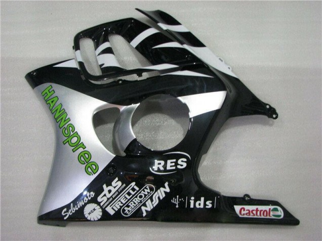 Weiß Grün Hannspree Honda CBR 600 F3 95-98 Motorrad Verkleidungen