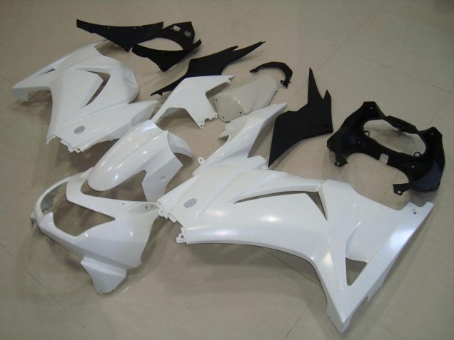 Weiß Kawasaki ZX 250R 08-12 Motorrad Verkleidungen Weiß Kawasaki ZX 250R 08-12 Motorrad Verkleidungen