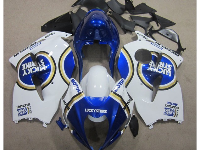 Weiß Lucky Strike Blau Motul Suzuki GSXR 1300 Hayabusa 96-07 Motorrad Verkleidungen Weiß Lucky Strike Blau Motul Suzuki GSXR 1300 Hayabusa 96-07 Motorrad Verkleidungen