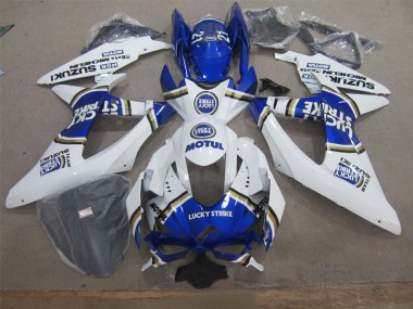 Weiß Lucky Strike Blau Motul Suzuki GSXR 600 K8 08-10 Motorrad Verkleidungen