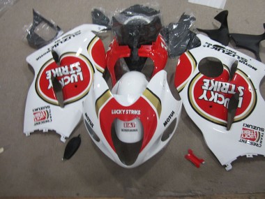 Weiß Lucky Strike Motul Suzuki GSXR 1300 Hayabusa 96-07 Motorrad Verkleidungen