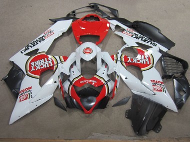 Weiß Lucky Strike Rot Motul Suzuki GSXR 1000 K5 05-06 Motorrad Verkleidung