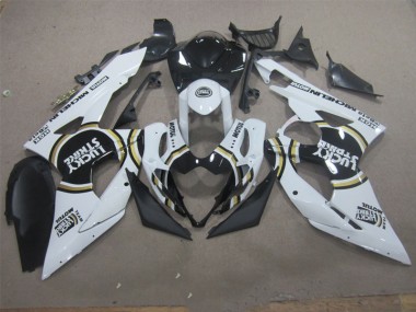 Weiß Lucky Strike Schwarz Motul Suzuki GSXR 1000 K5 05-06 Motorrad Verkleidungen