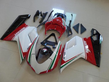 Weiß Rot Ducati 848 1098 1198 07-14 Motorrad Verkleidungen
