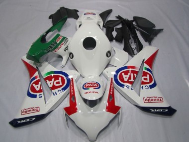 Weiß Rot PATA Honda CBR 1000 RR 08-11 Motorrad Verkleidung
