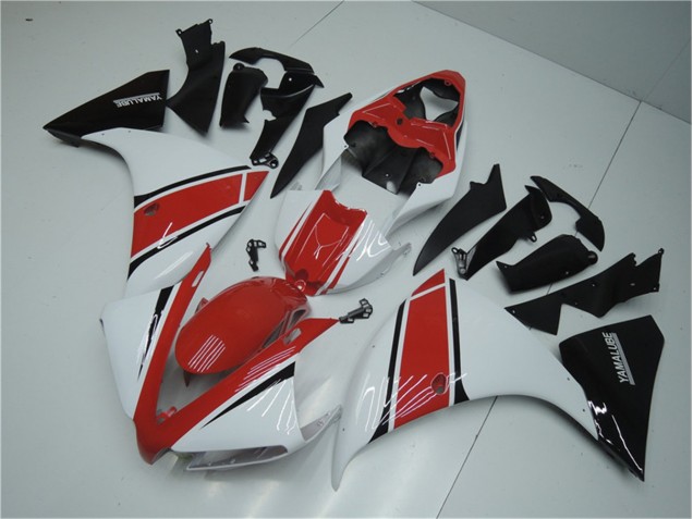 Weiß Rot Schwarz Yamaha R1 12-14 Motorrad Verkleidungen Weiß Rot Schwarz Yamaha R1 12-14 Motorrad Verkleidungen