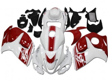 Weiß Rot Suzuki GSXR 1300 Hayabusa 08-20 Motorrad Verkleidung