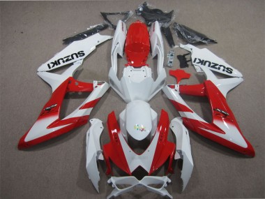 Weiß Rot Suzuki GSXR 600 K8 08-10 Motorrad Verkleidungen