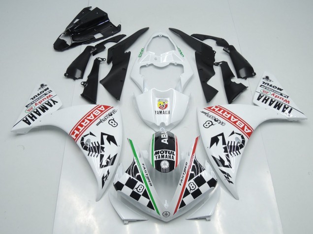 Weiß Schwarz Abrath Yamaha R1 12-14 Motorrad Verkleidungen Weiß Schwarz Abrath Yamaha R1 12-14 Motorrad Verkleidungen