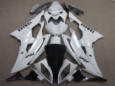 Weiß Schwarz Aufkleber Yamaha R6 08-16 Motorrad Verkleidungen