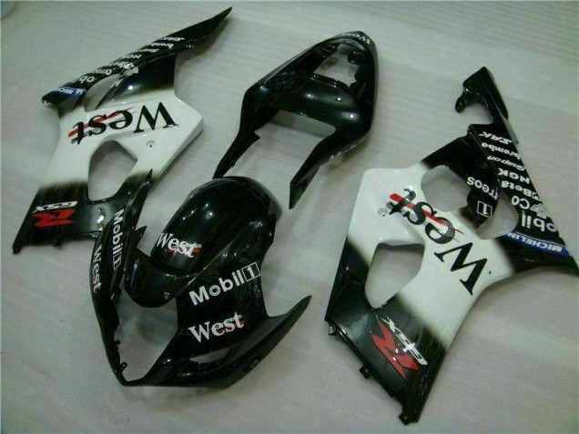 Weiß Schwarz Suzuki GSXR 1000 K3 03-04 Motorrad Verkleidung Weiß Schwarz Suzuki GSXR 1000 K3 03-04 Motorrad Verkleidung