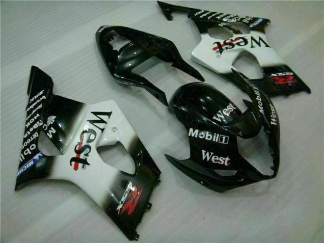 Weiß Schwarz Suzuki GSXR 1000 K3 03-04 Motorrad Verkleidung Weiß Schwarz Suzuki GSXR 1000 K3 03-04 Motorrad Verkleidung