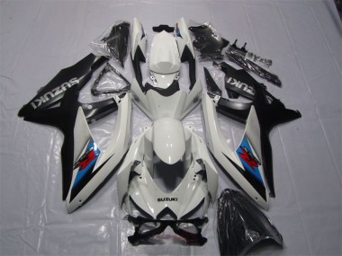 Weiß Schwarz Suzuki GSXR 1000 K7 07-08 Motorrad Verkleidungen