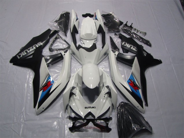 Weiß Schwarz Suzuki GSXR 1000 K7 07-08 Motorrad Verkleidungen