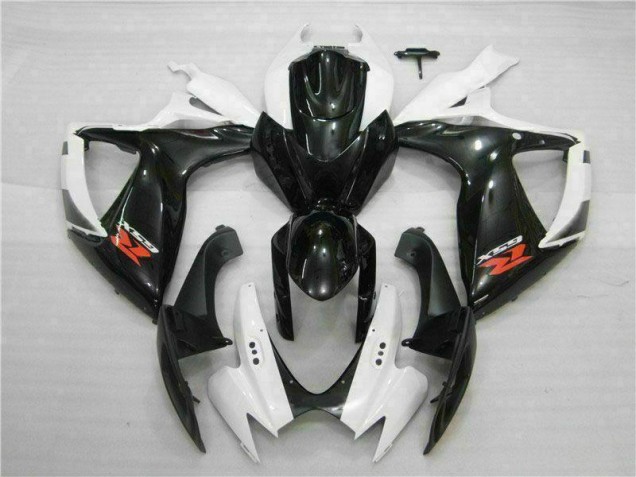 Weiß Schwarz Suzuki GSXR 600 / 750 K6 06-07 Motorrad Verkleidung Weiß Schwarz Suzuki GSXR 600 / 750 K6 06-07 Motorrad Verkleidung