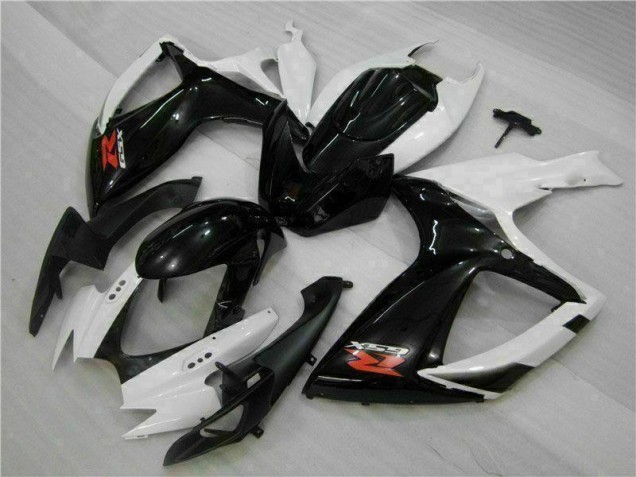 Weiß Schwarz Suzuki GSXR 600 / 750 K6 06-07 Motorrad Verkleidungen Weiß Schwarz Suzuki GSXR 600 / 750 K6 06-07 Motorrad Verkleidungen