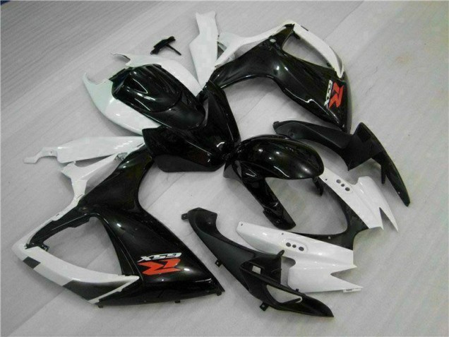 Weiß Schwarz Suzuki GSXR 600 / 750 K6 06-07 Motorrad Verkleidungen Weiß Schwarz Suzuki GSXR 600 / 750 K6 06-07 Motorrad Verkleidungen