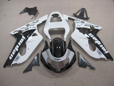Weiß Schwarz Suzuki GSXR 600 K1 K2 K3 01-03 Motorrad Verkleidungen