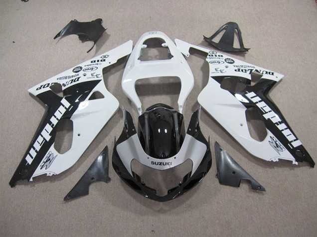 Weiß Schwarz Suzuki GSXR 600 K1 K2 K3 01-03 Motorrad Verkleidungen Weiß Schwarz Suzuki GSXR 600 K1 K2 K3 01-03 Motorrad Verkleidungen