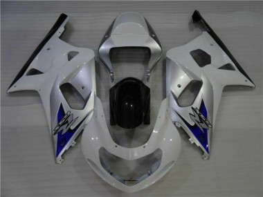 Weiß Silber Suzuki GSXR 600 / 750 K1 K2 K3 01-03 Motorrad Verkleidungen